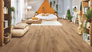 Laminatboden in Holzoptik, Logoclic